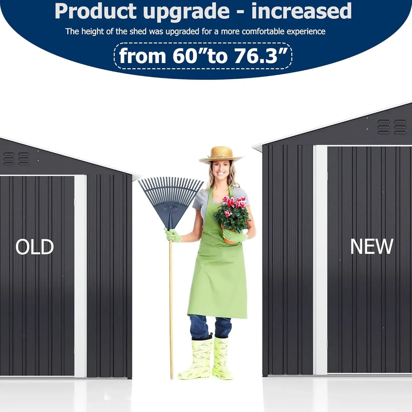 8x12 FT Outdoor Steel Storage Shed