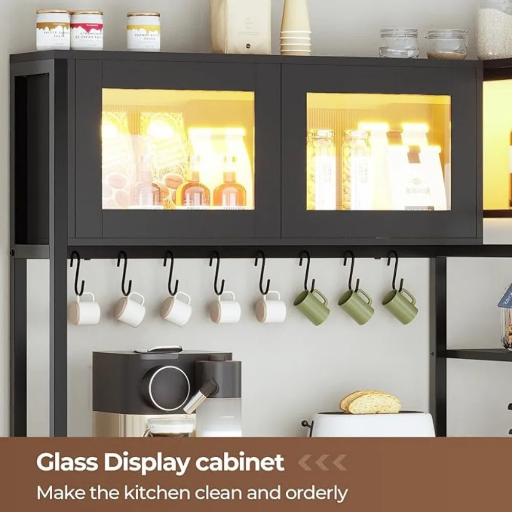 Cabinet Station with Wine Rack & Power Outlet