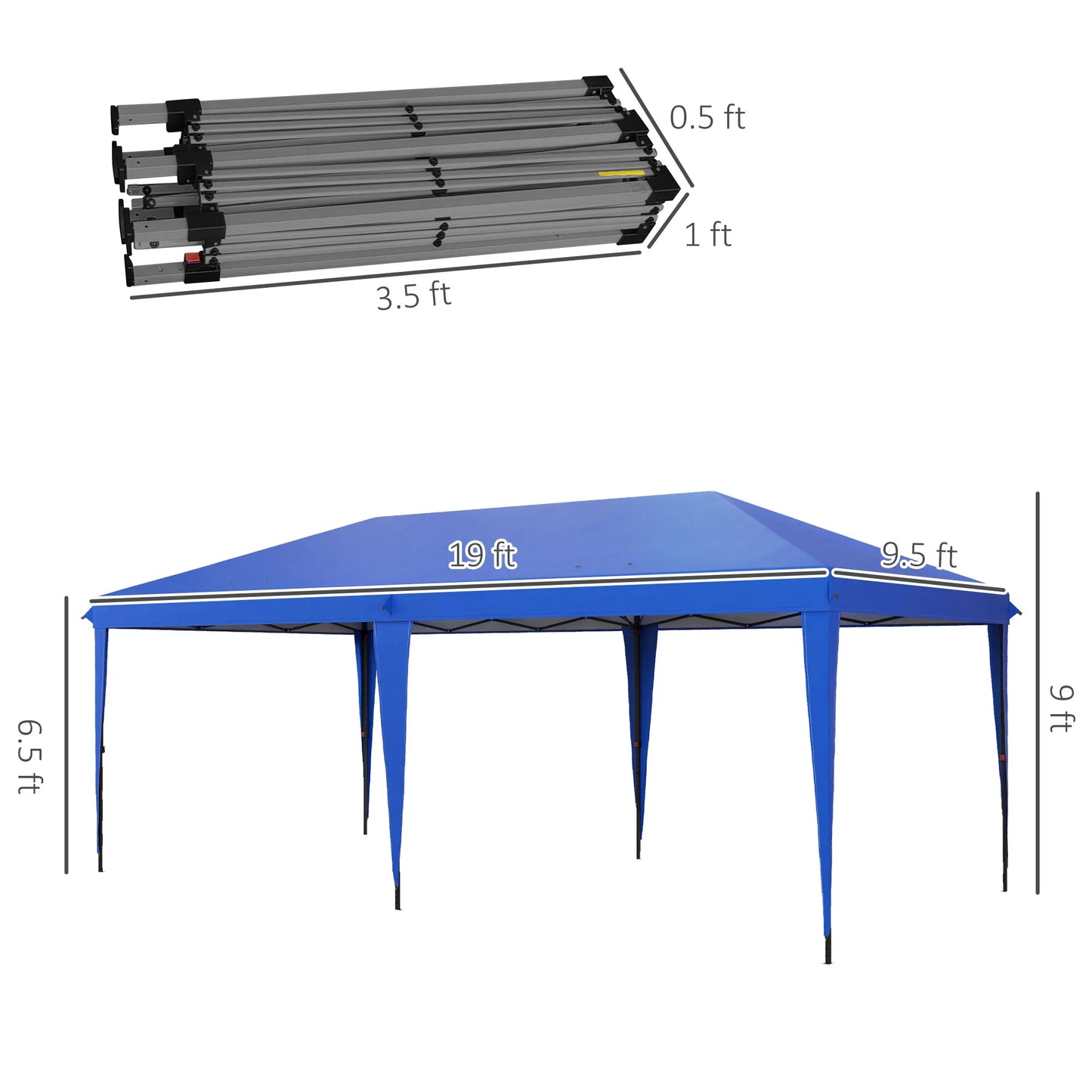 10' X 20' Ez Pop-Up Canopy, Party Event Tent W/ Carrying Bag