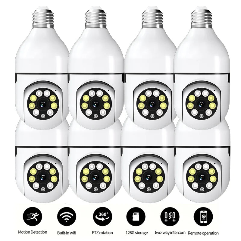 Light Bulb Security Cameras, Wireless 2.4G WiFi