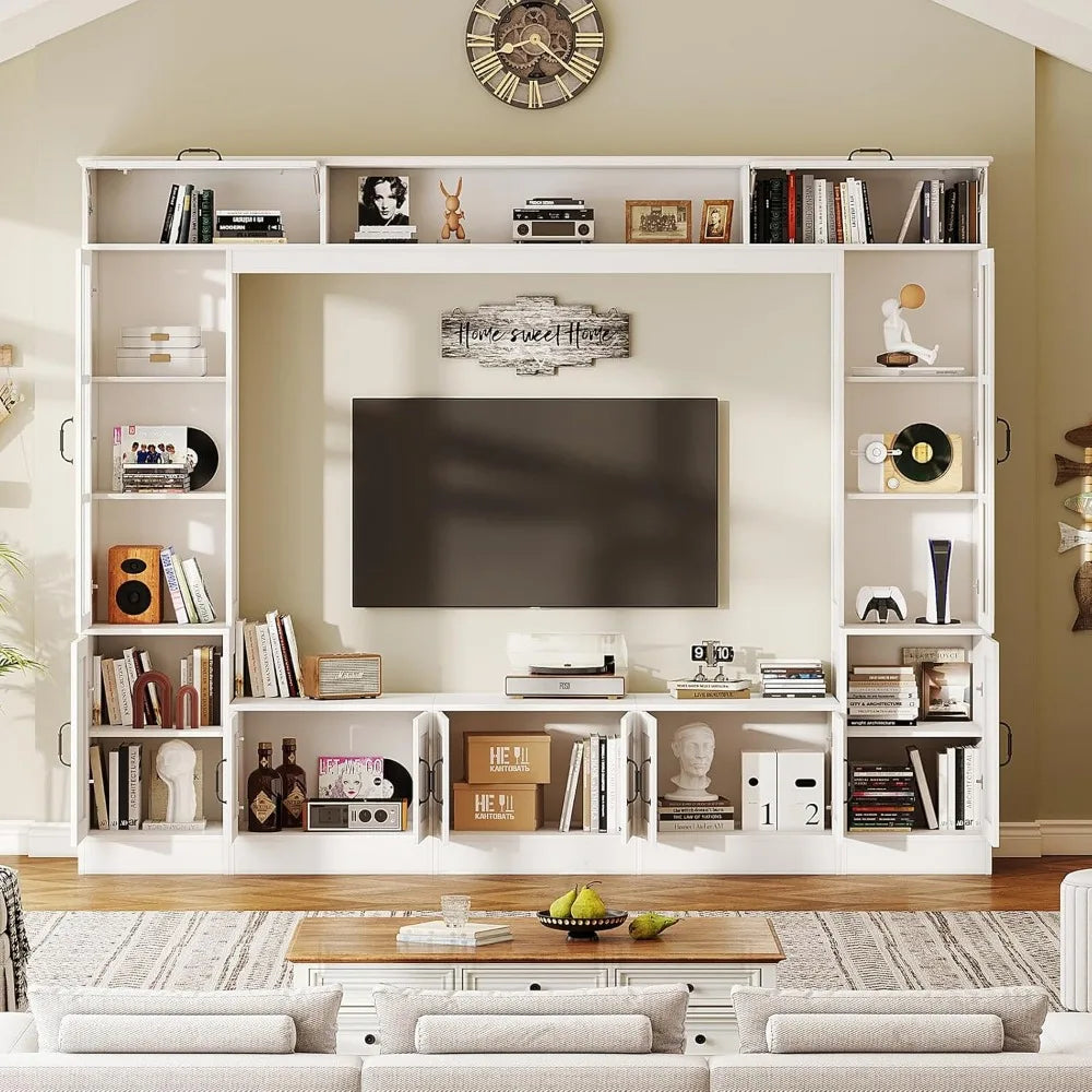 98" Wall Unit TV Stand with Storage for TVs up to 80"