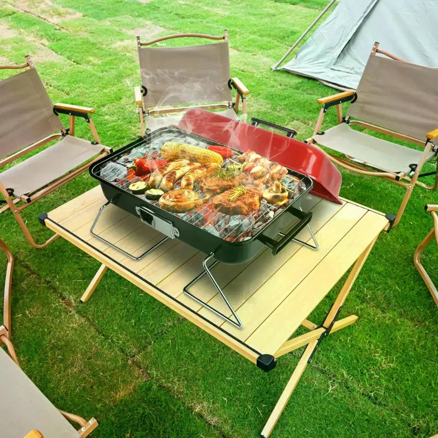 Portable Charcoal BBQ Folding Grill with Cover