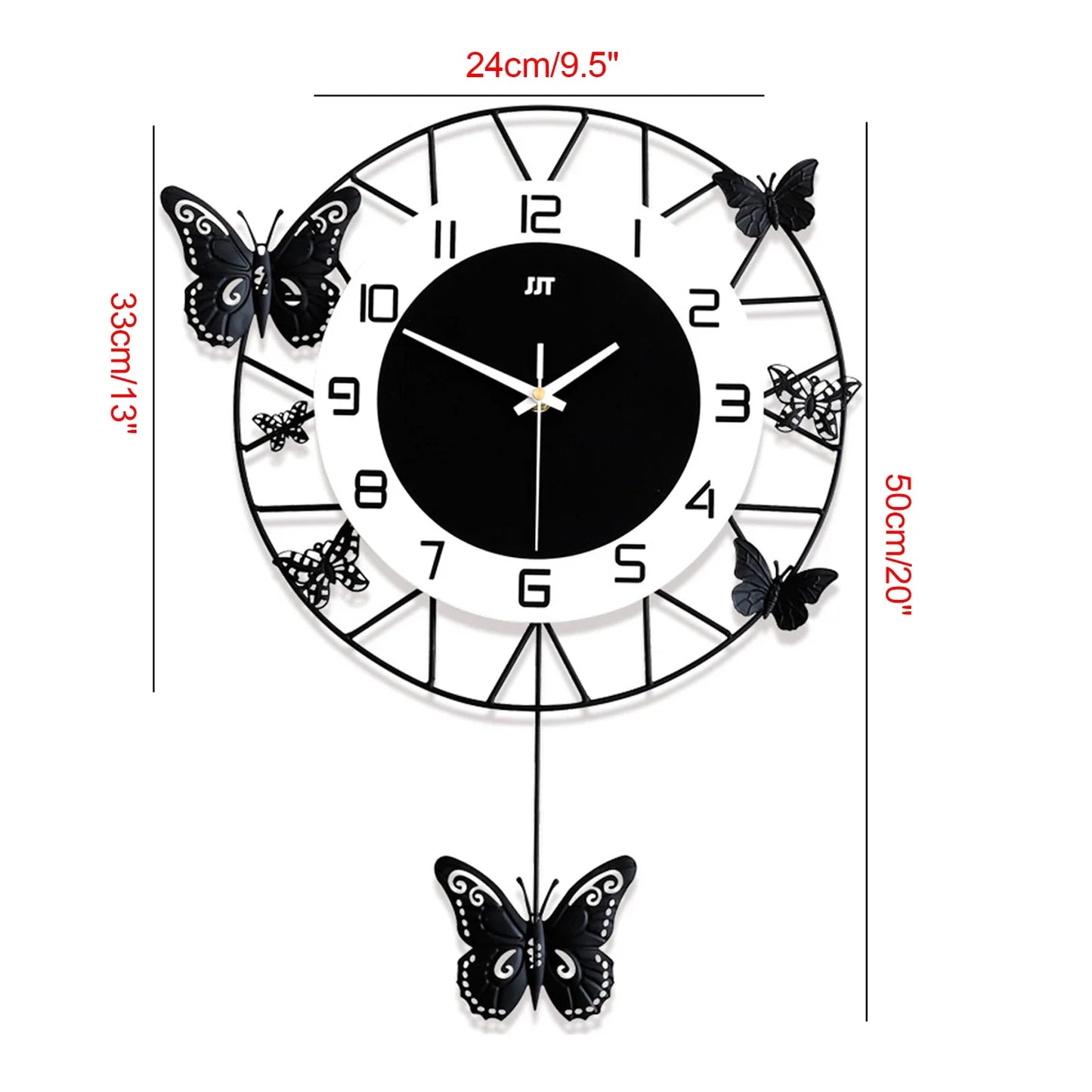 Butterfly Design Wall Clock