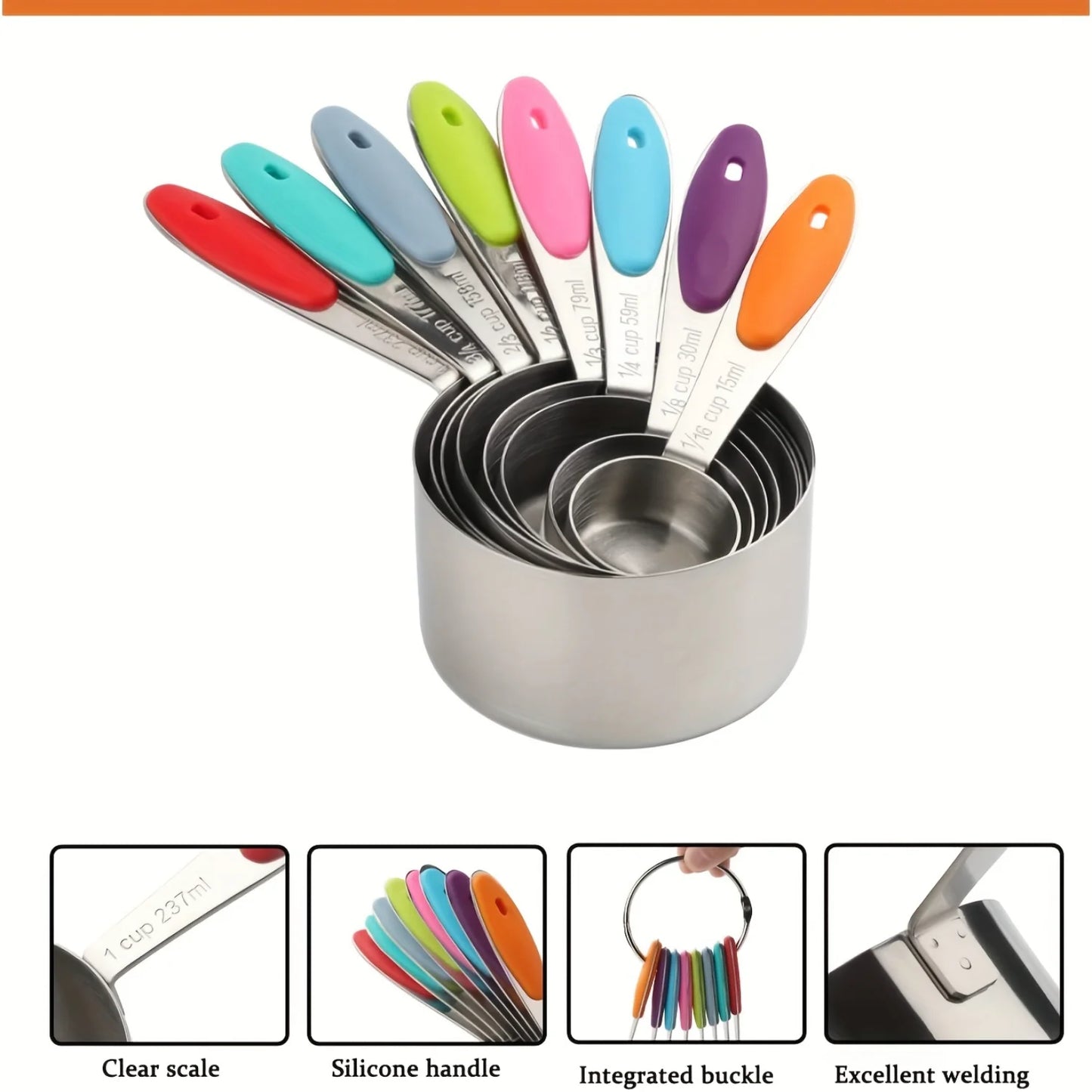 Cups & Stainless Steel Spoons Set