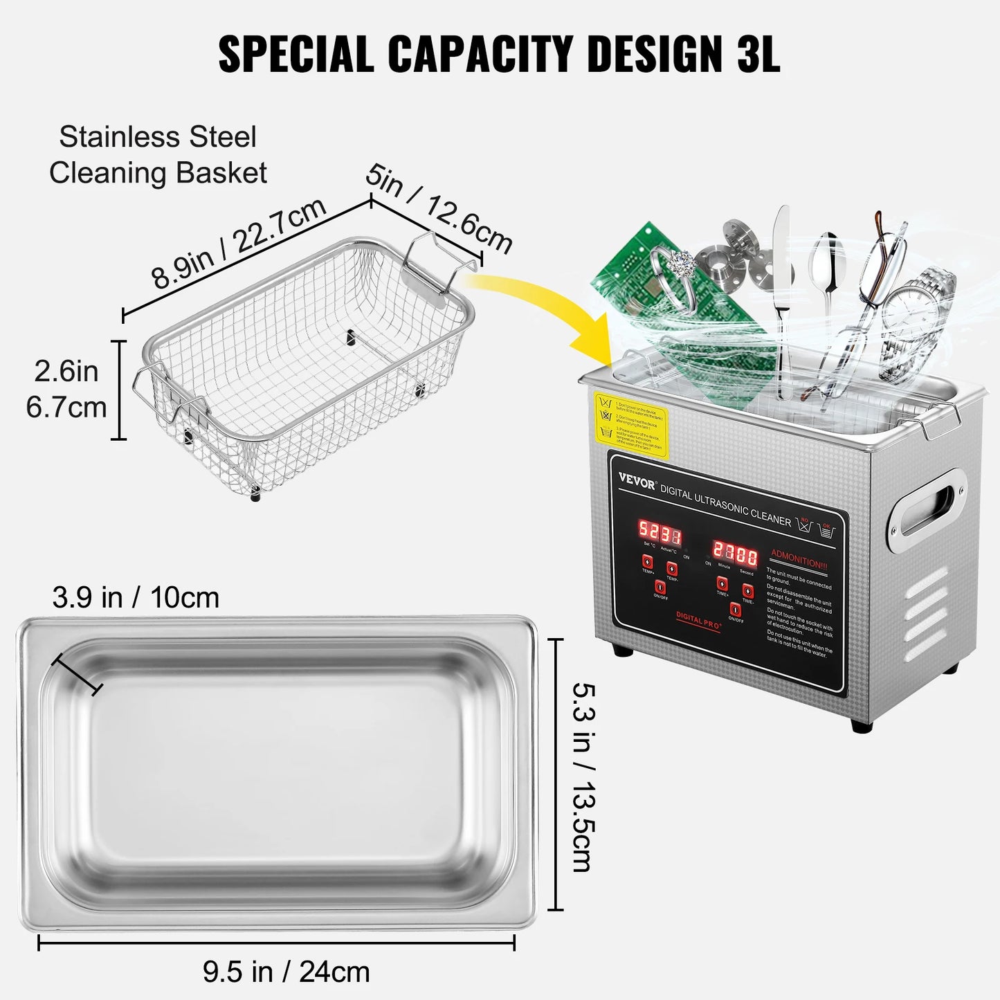 Ultrasonic Portable Heated Cleaning Washing Machine