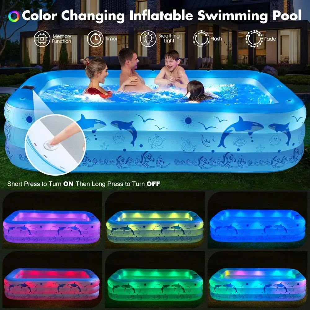 Upgraded Family Inflatable Swimming Pool