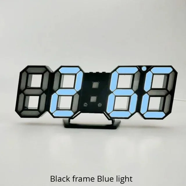 3D LED Wall Clock / Digital Alarm Nightlight