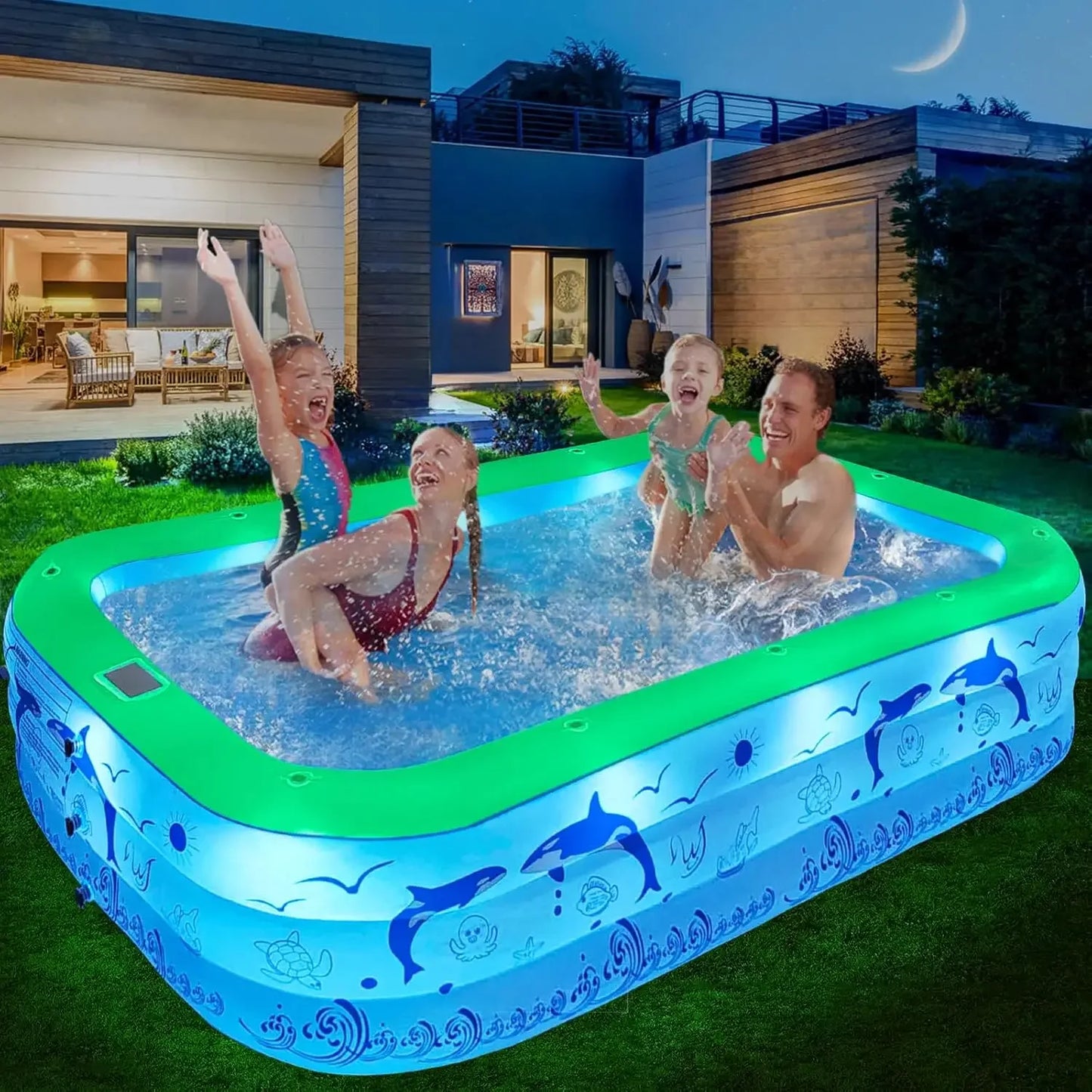 Upgraded Family Inflatable Swimming Pool