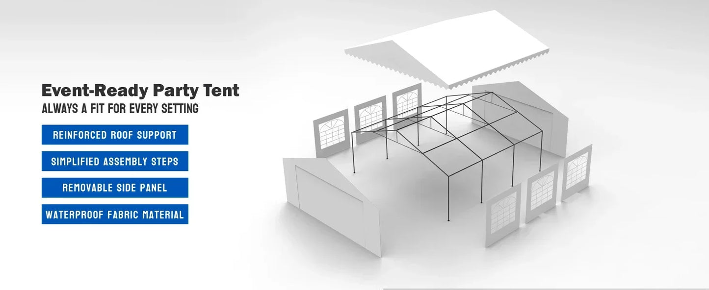 Party Tent 20x20 ft Heavy Duty Canopy