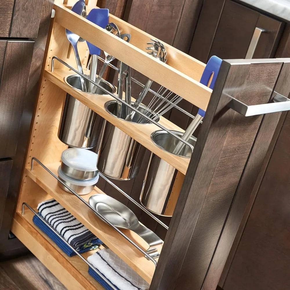 5" Pull Out Storage Organizer for Base Kitchen Cabinets