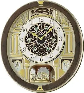 Melodies in Motion Wall Clock Golden Chandelier