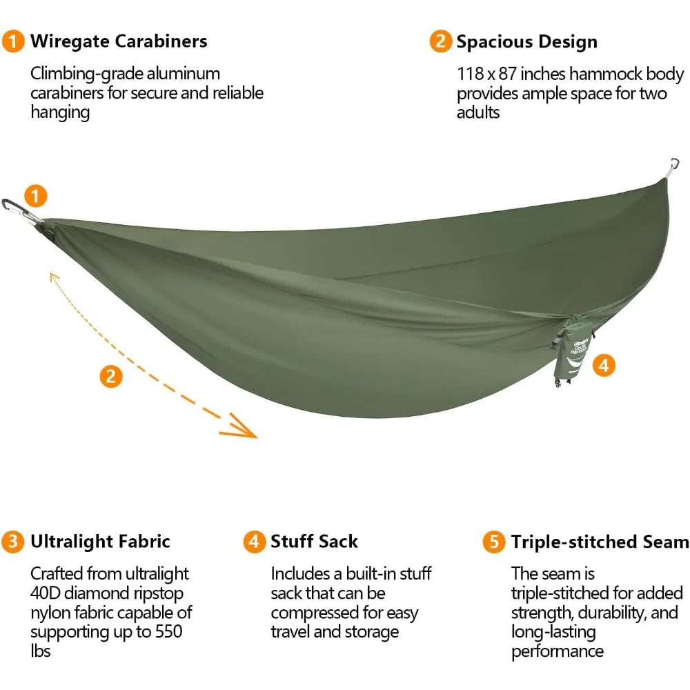 Ultralight Double - 550 LBS Capacity-Portable Hammock Stand