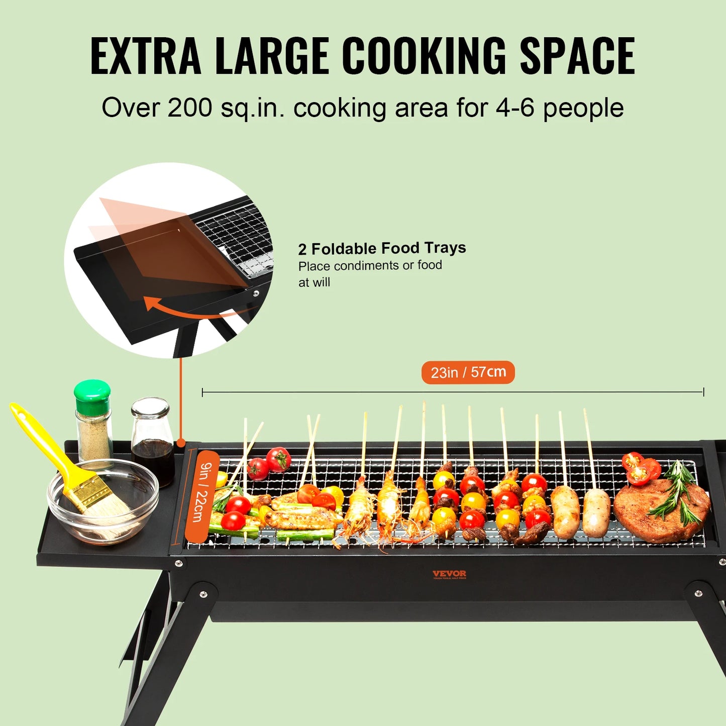 Compact Portable Charcoal Folding BBQ Grill