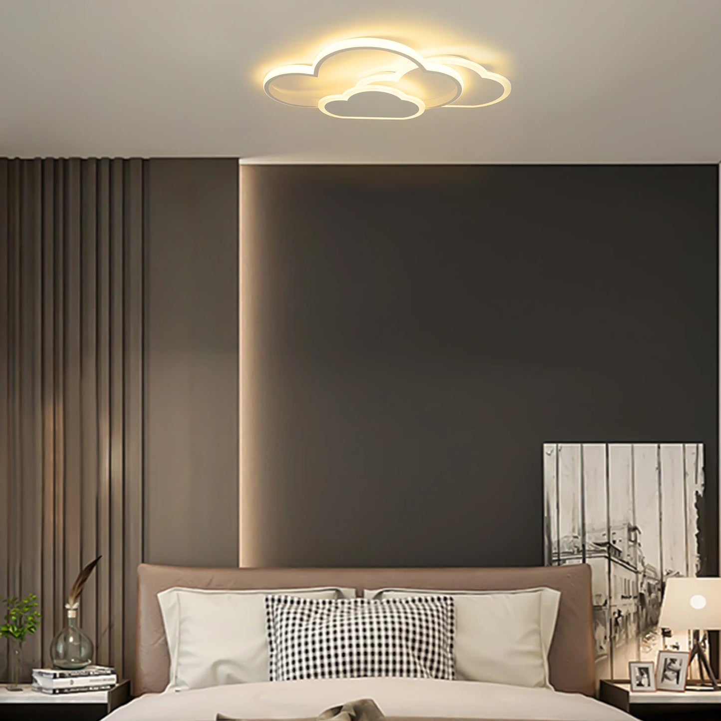 Cloud LED Ceiling Lamp 22" Modern Minimalist Lighting