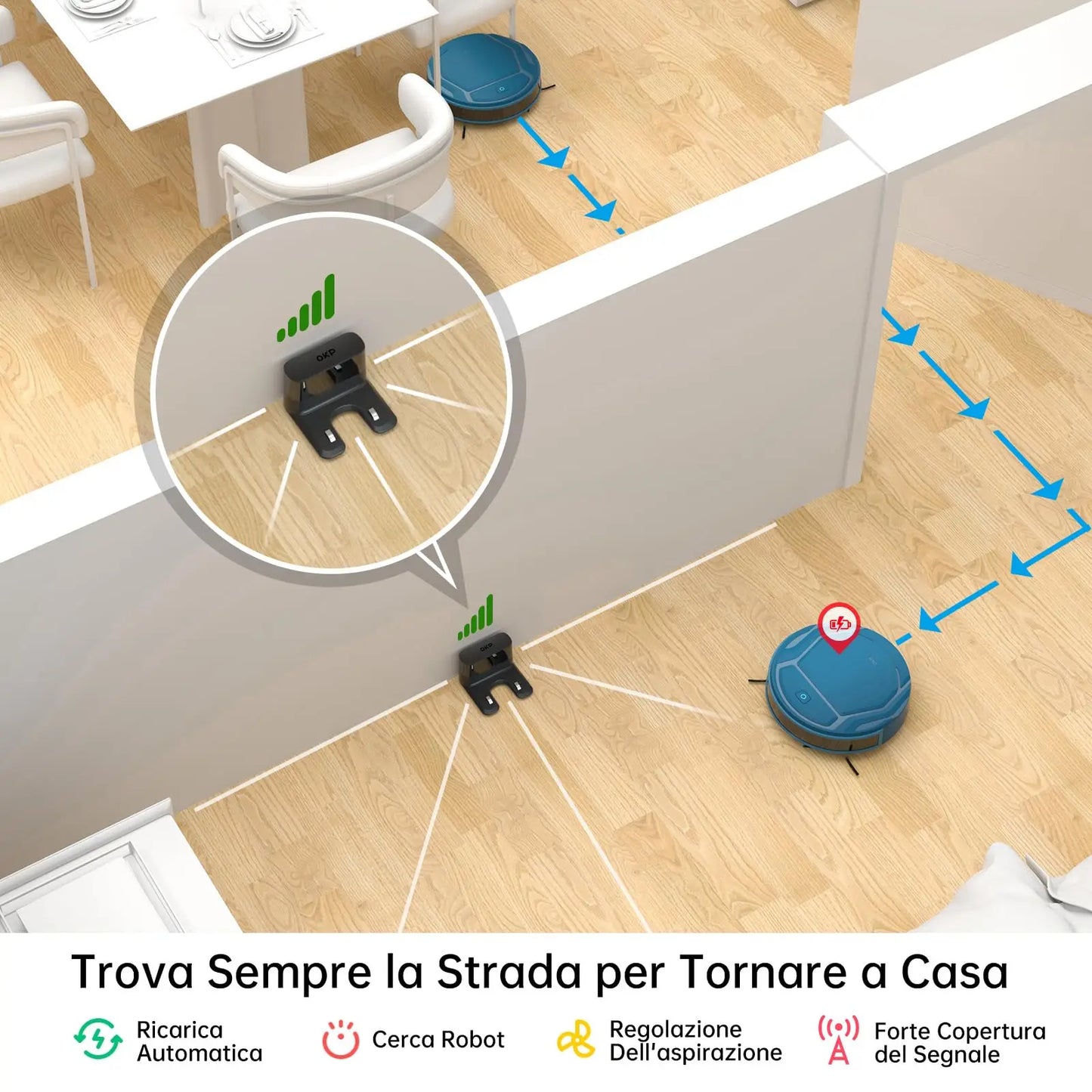 Smart Self Charging Robot Vacuum Cleaner