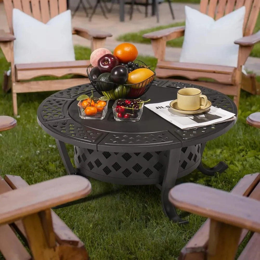 2 Grills, BBQ Large Fires Table for Camping, Heating, Picnics