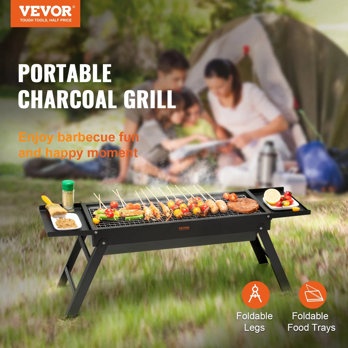 Compact Portable Charcoal Folding BBQ Grill