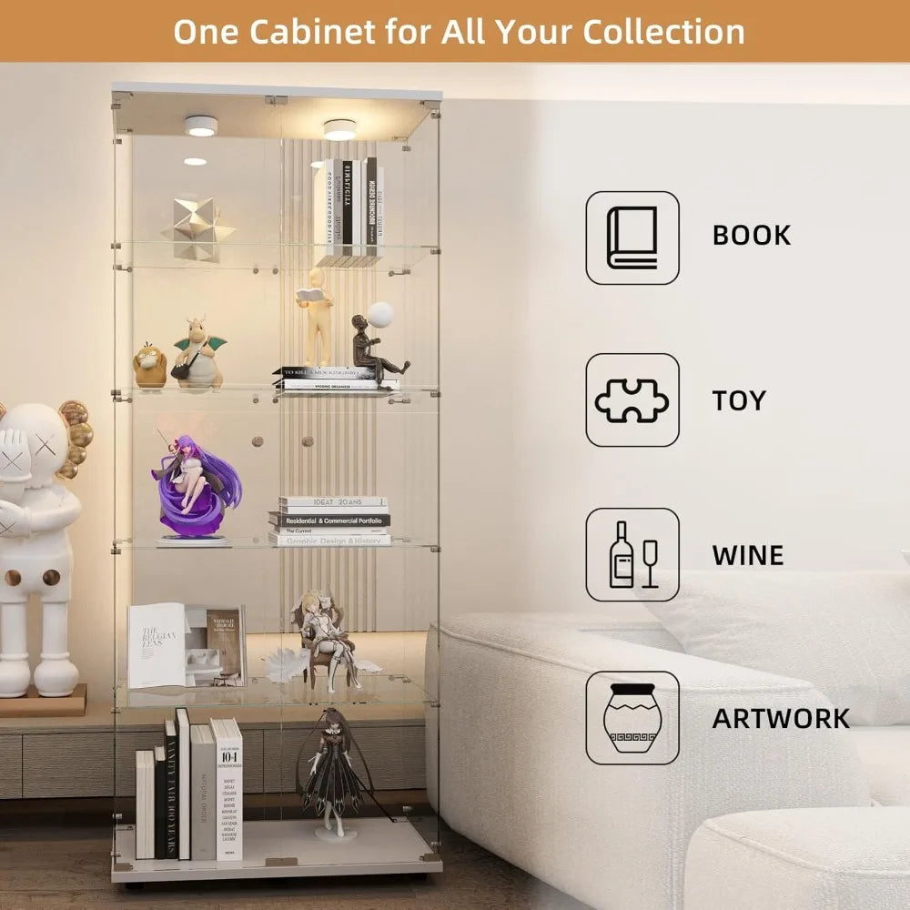 Glass Display Cabinet with Lights