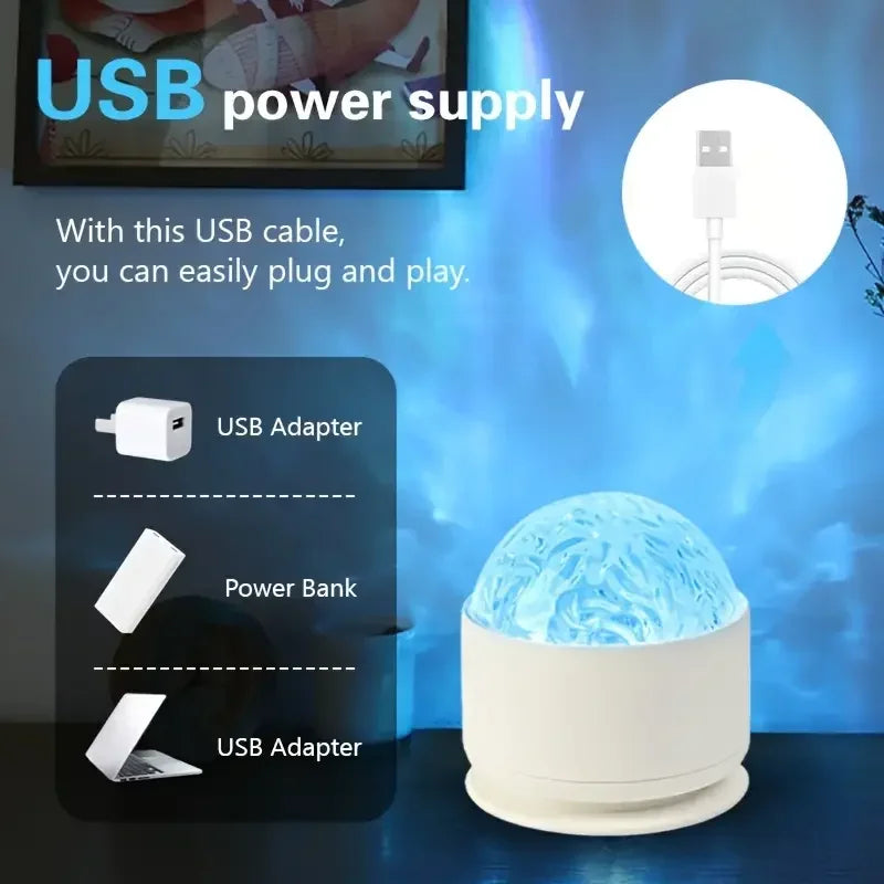 USB Powered Aurora & Water Ripple Projector Light