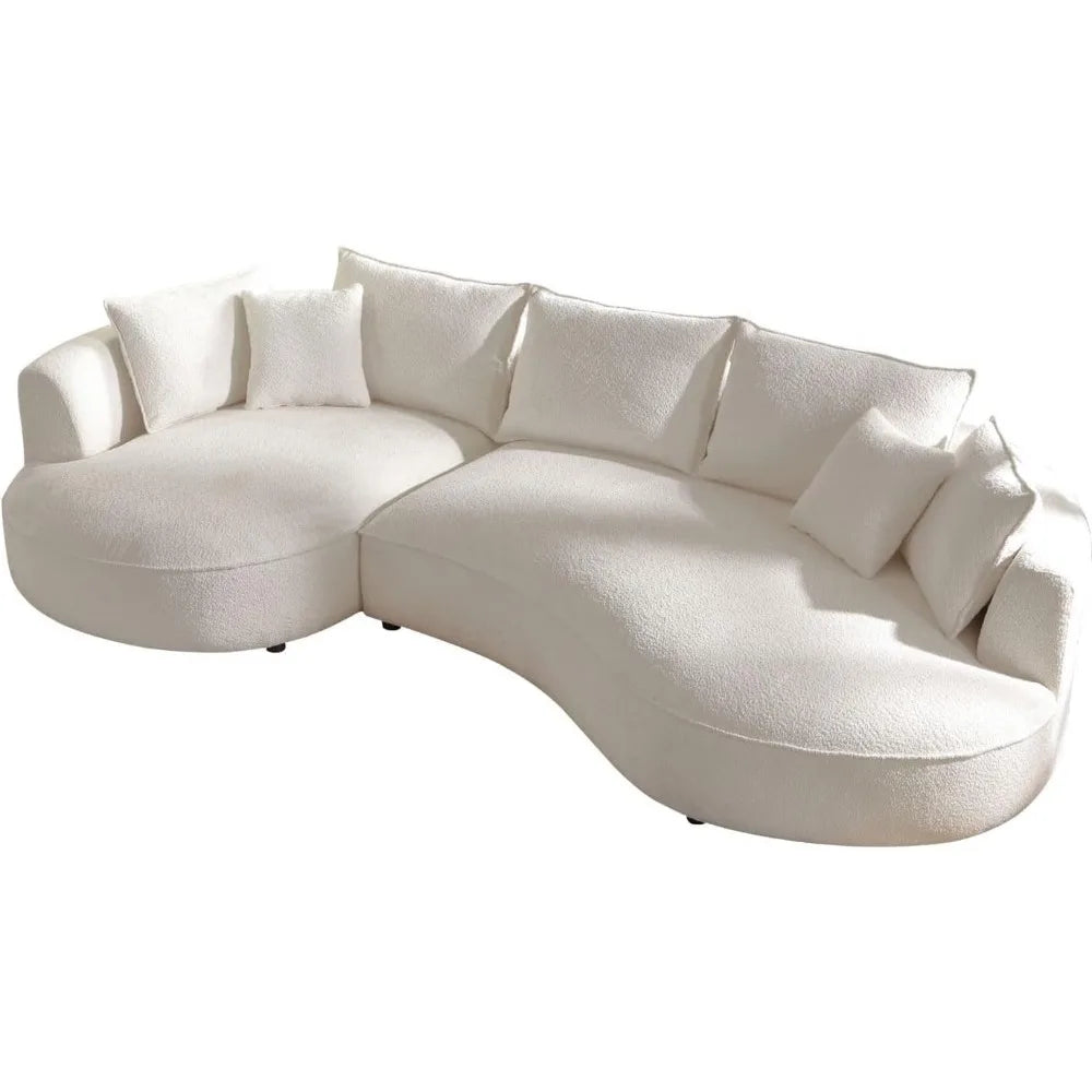 125'' Curved Sofa Cloud