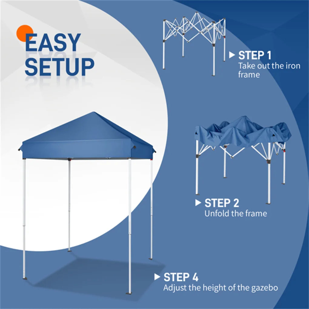 5x5ft Patio Easy Pop Up Gazebo Canopy with Carry Bag