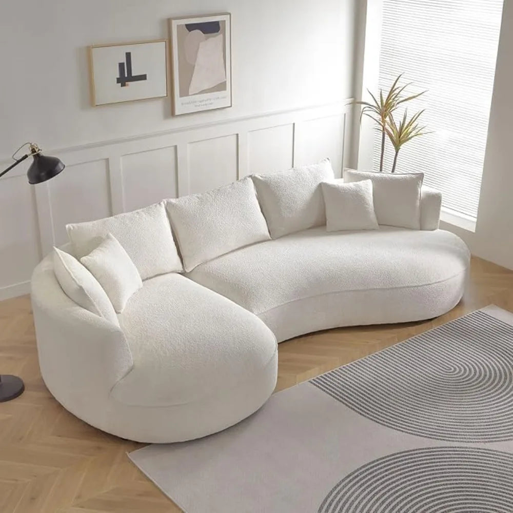 125'' Curved Sofa Cloud