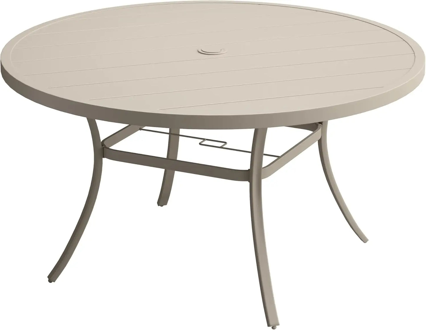 Round Patio Table with Adjustable Umbrella Hole