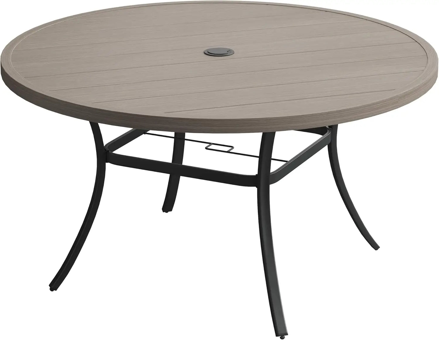 Round Patio Table with Adjustable Umbrella Hole