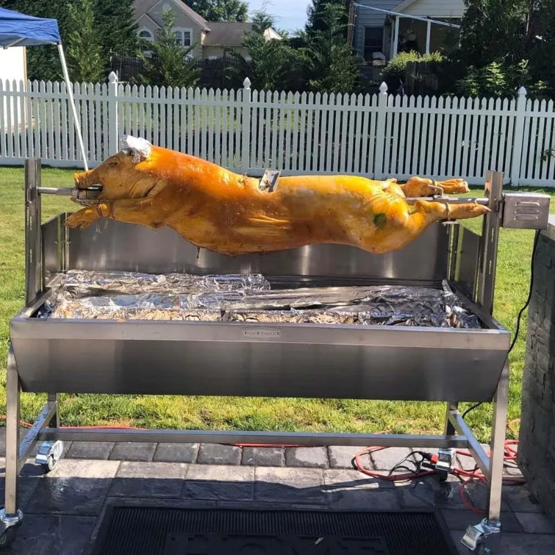 Stainless Steel Rotisserie Grill, BBQ Spit Roaster
