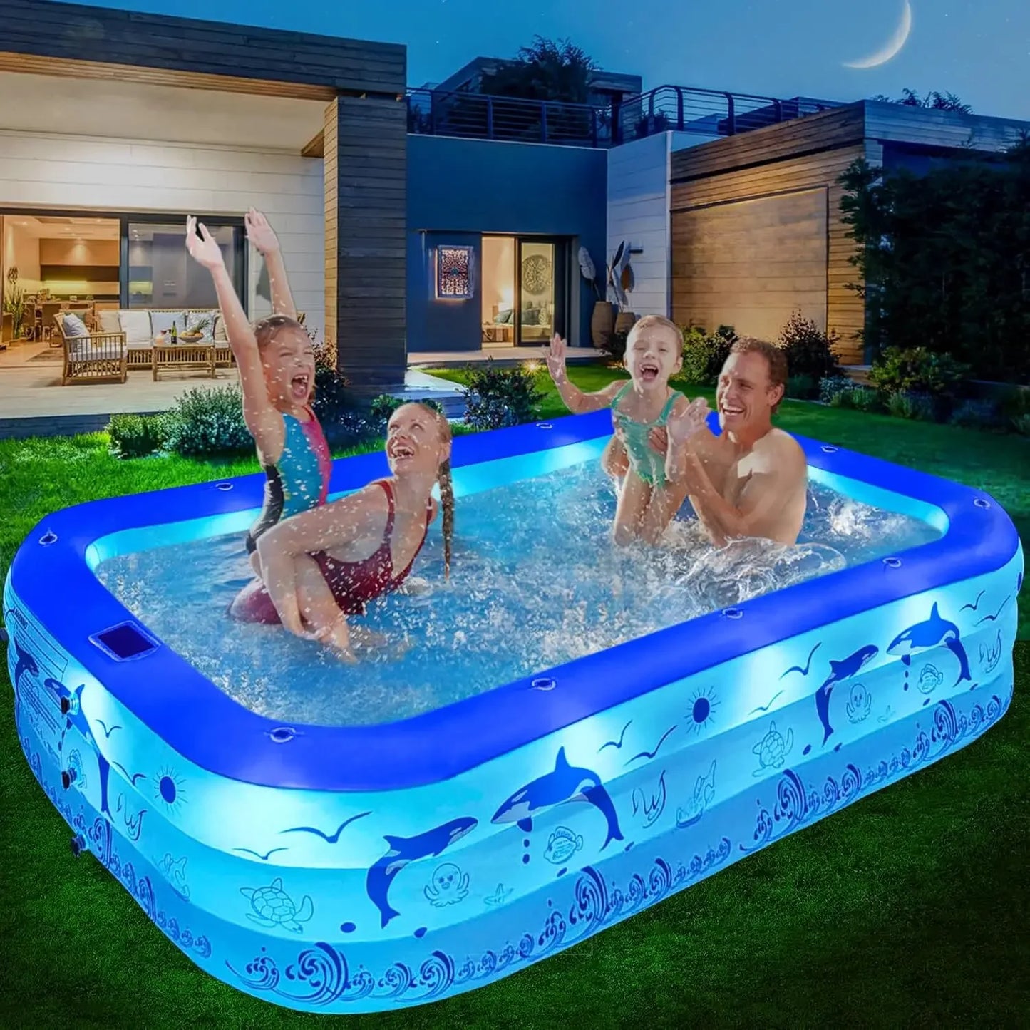 Upgraded Family Inflatable Swimming Pool