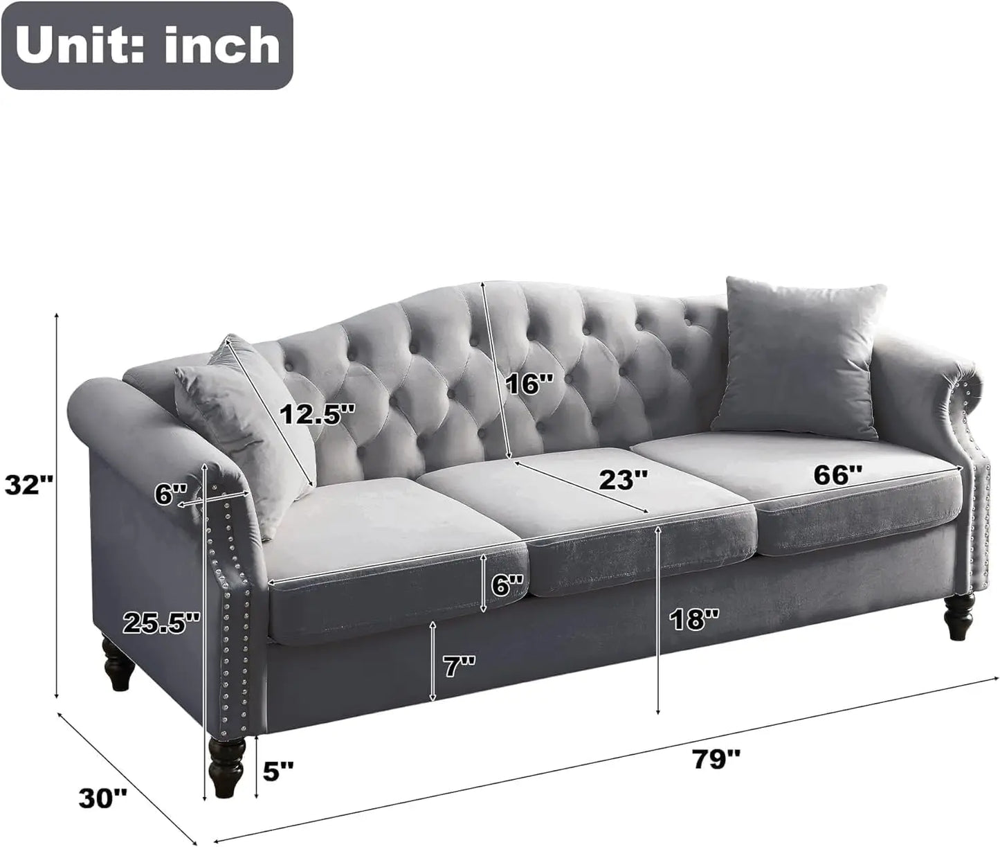 Chesterfield Velvet Sofa Set