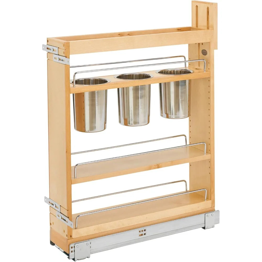 5" Pull Out Storage Organizer for Base Kitchen Cabinets