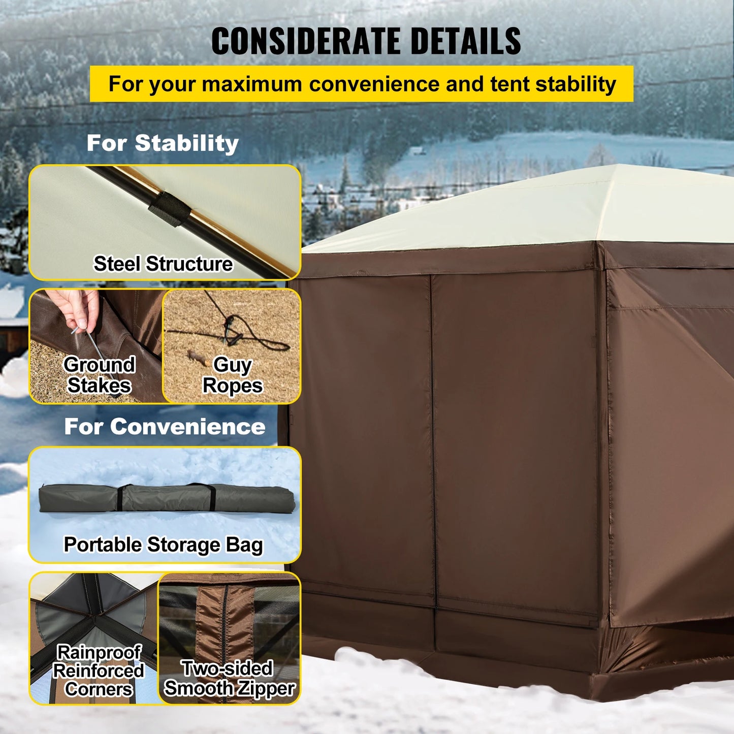 12' x 12' / 10' x 10' Sun Shade Tents & Canopies Camping & Hiking