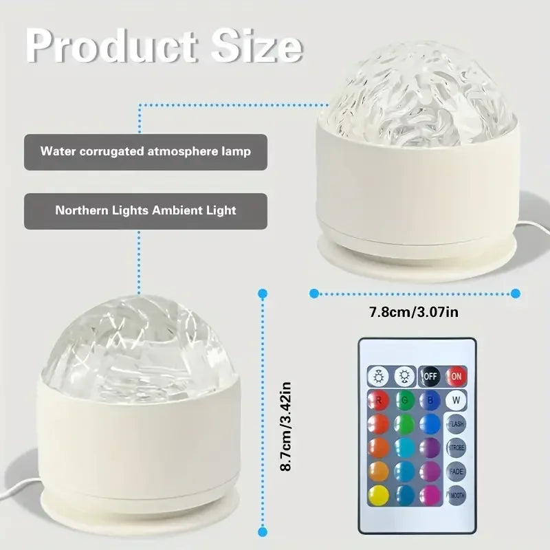 USB Powered Aurora & Water Ripple Projector Light