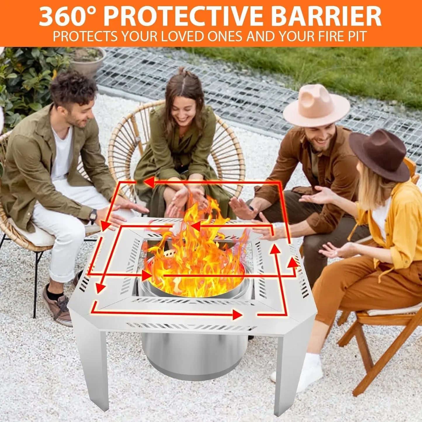 Adjustable Stainless Steel Fire Pit