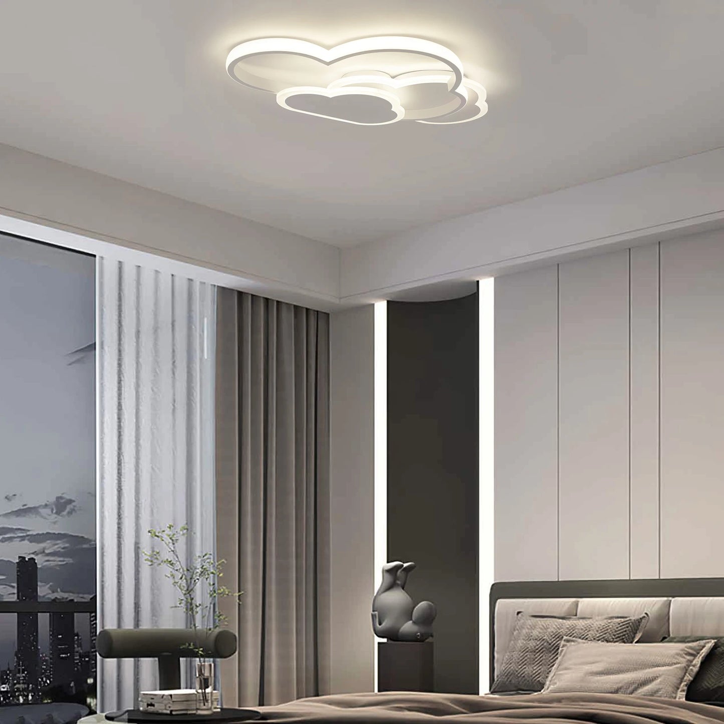 Cloud LED Ceiling Lamp 22" Modern Minimalist Lighting