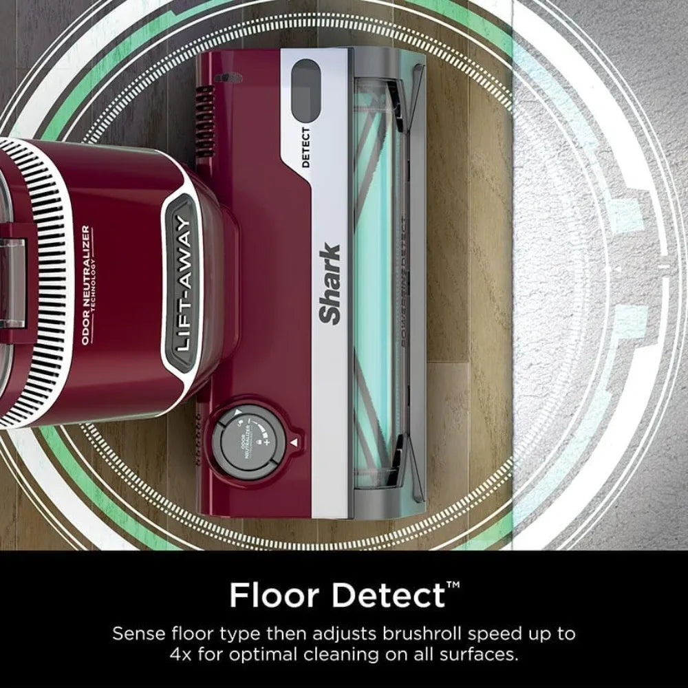 Lift-Away Corded Upright Vacuum with Detect Technology, Self-Cleaning Brushroll Anti-Allergen Complete Seal, Burgundy