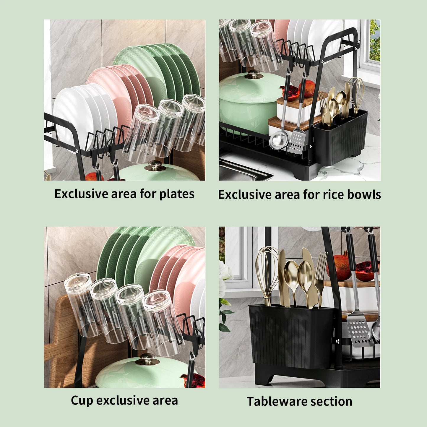2 Tier Large Dish Drying Rack