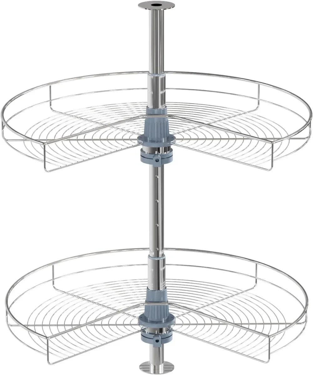 24" Kidney Lazy Susan, 2 Shelves