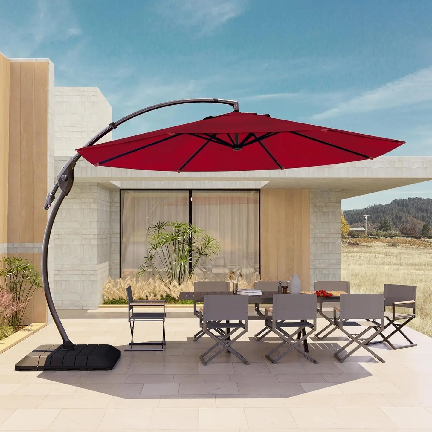 11' Cantilever Offset Umbrella with 360° Rotation