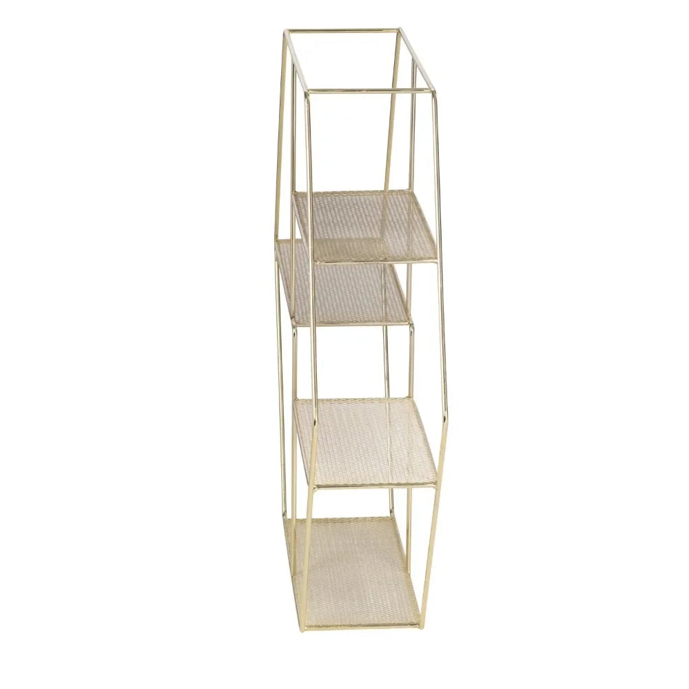 Geometric Accent Wall Shelf, Gold