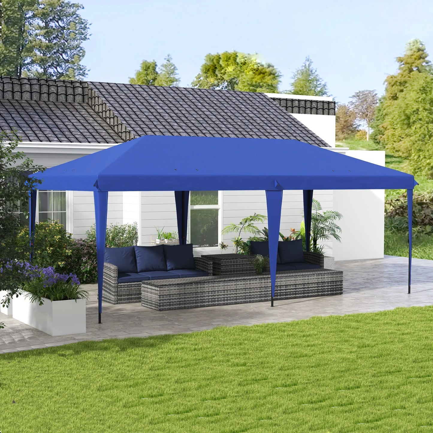 10' X 20' Ez Pop-Up Canopy, Party Event Tent W/ Carrying Bag