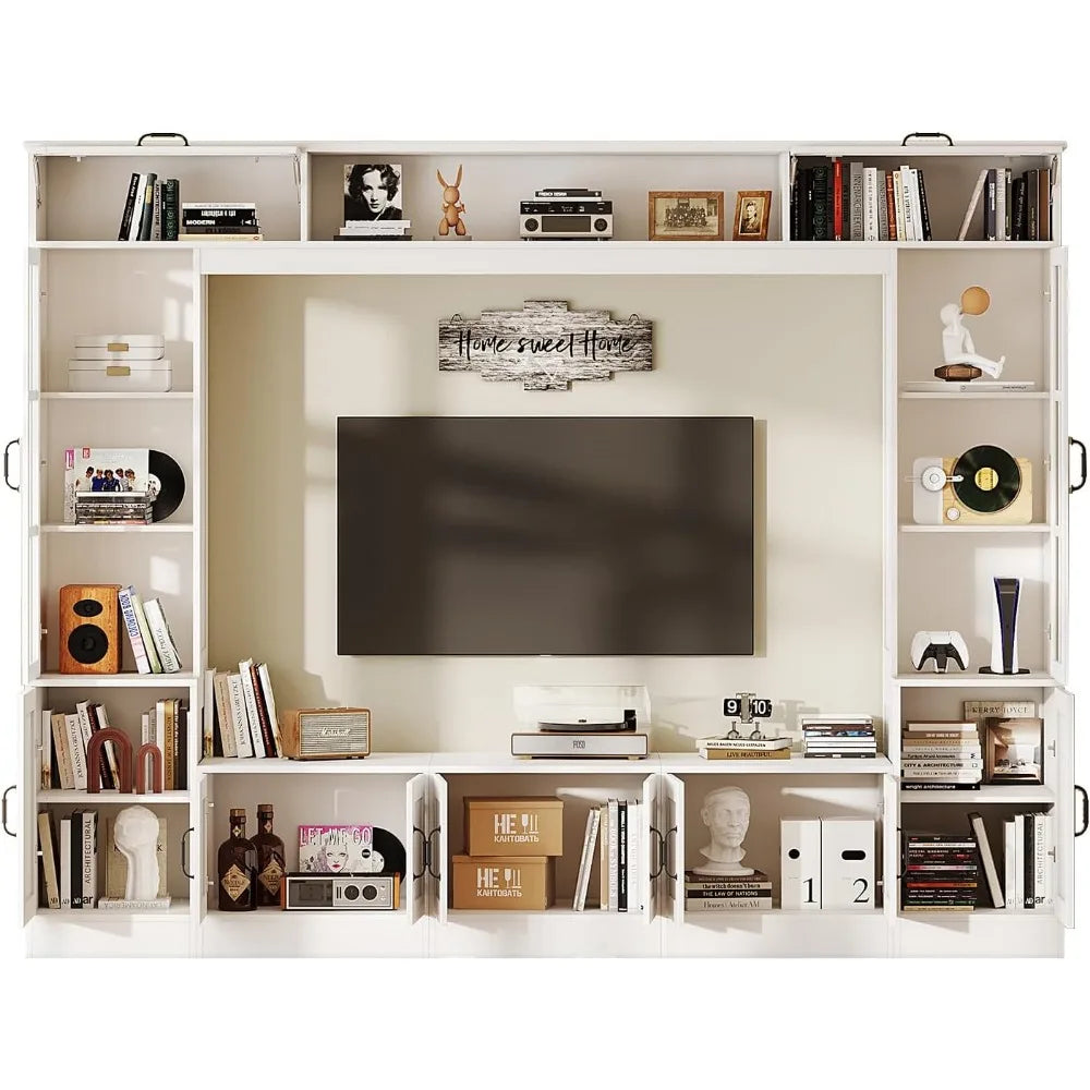 98" Wall Unit TV Stand with Storage for TVs up to 80"