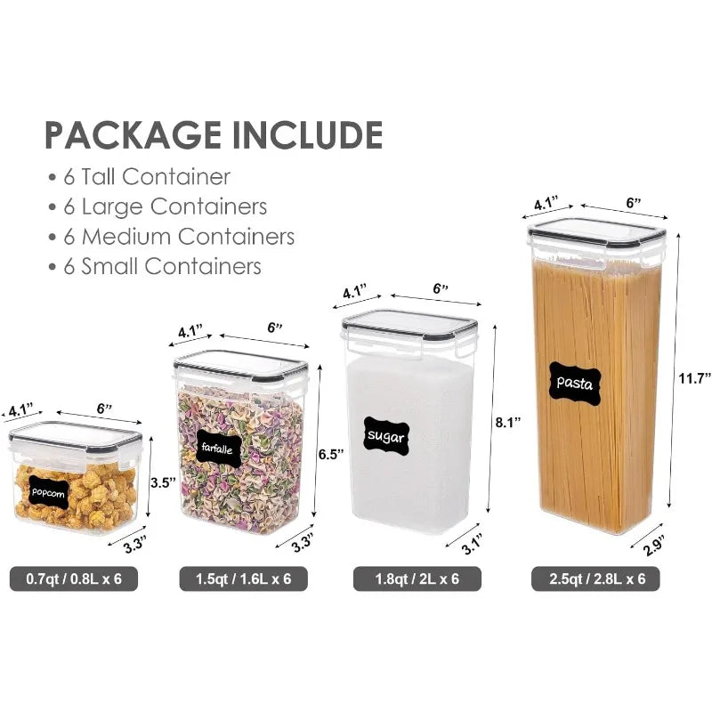 24 pcs Airtight Food Storage Containers with Lids