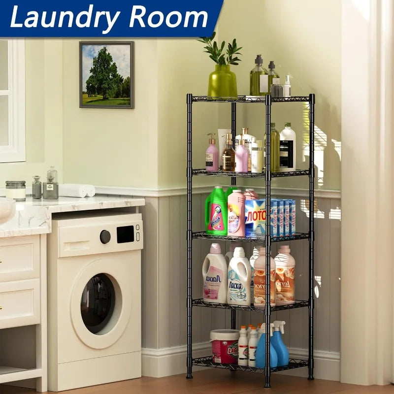5-Wire Shelving Metal Storage Rack Adjustable Shelves