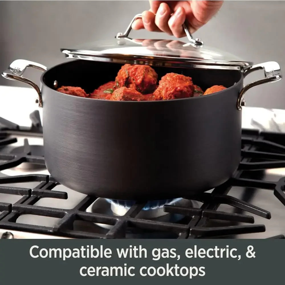 All-Clad Essentials Hard Anodized Nonstick Sauce Pan Set 4 Piece