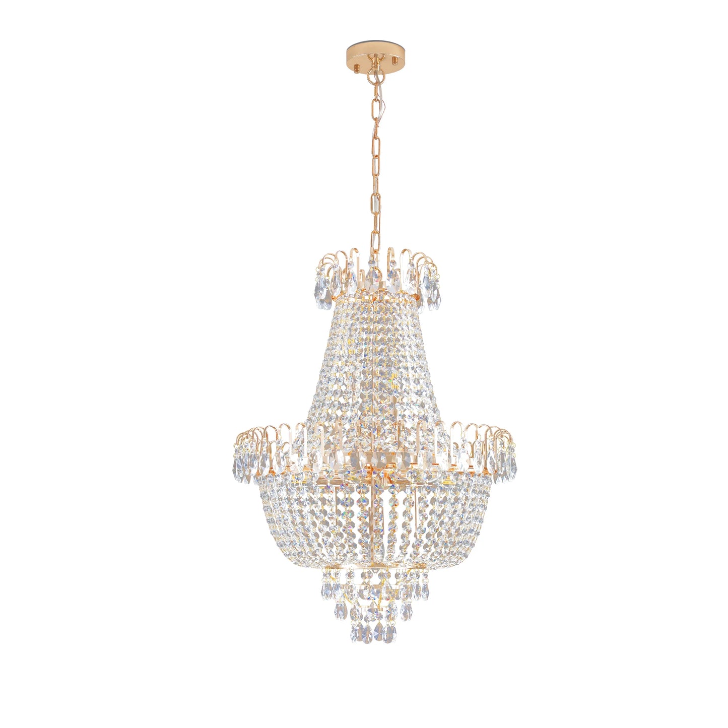 21.7" European Crystal Chandelier with Height Adjustable