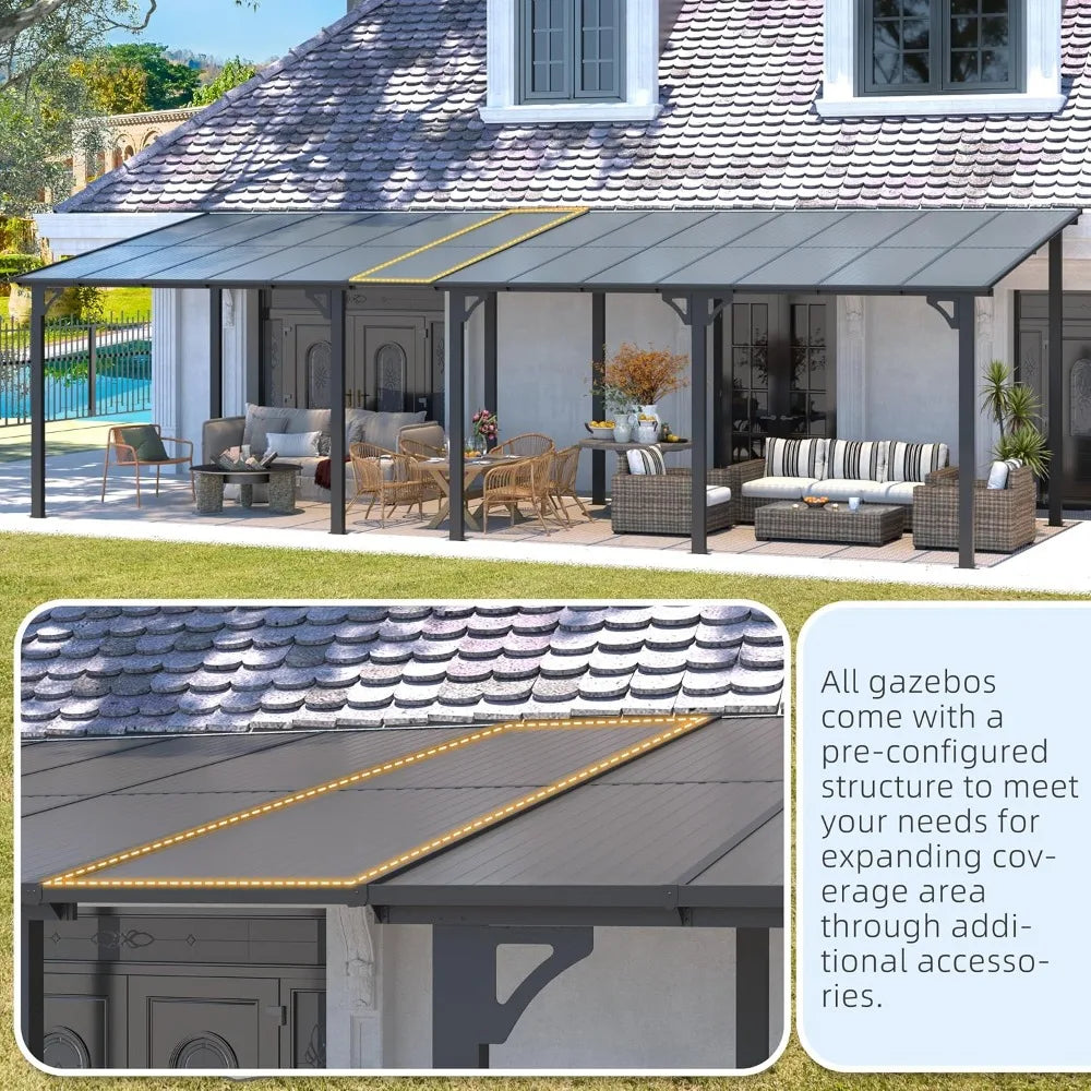 12' X 8 Outdoor Pergola, Hard Top
