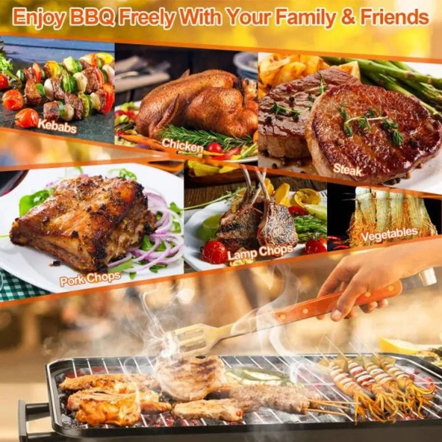 Portable Charcoal BBQ Folding Grill with Cover