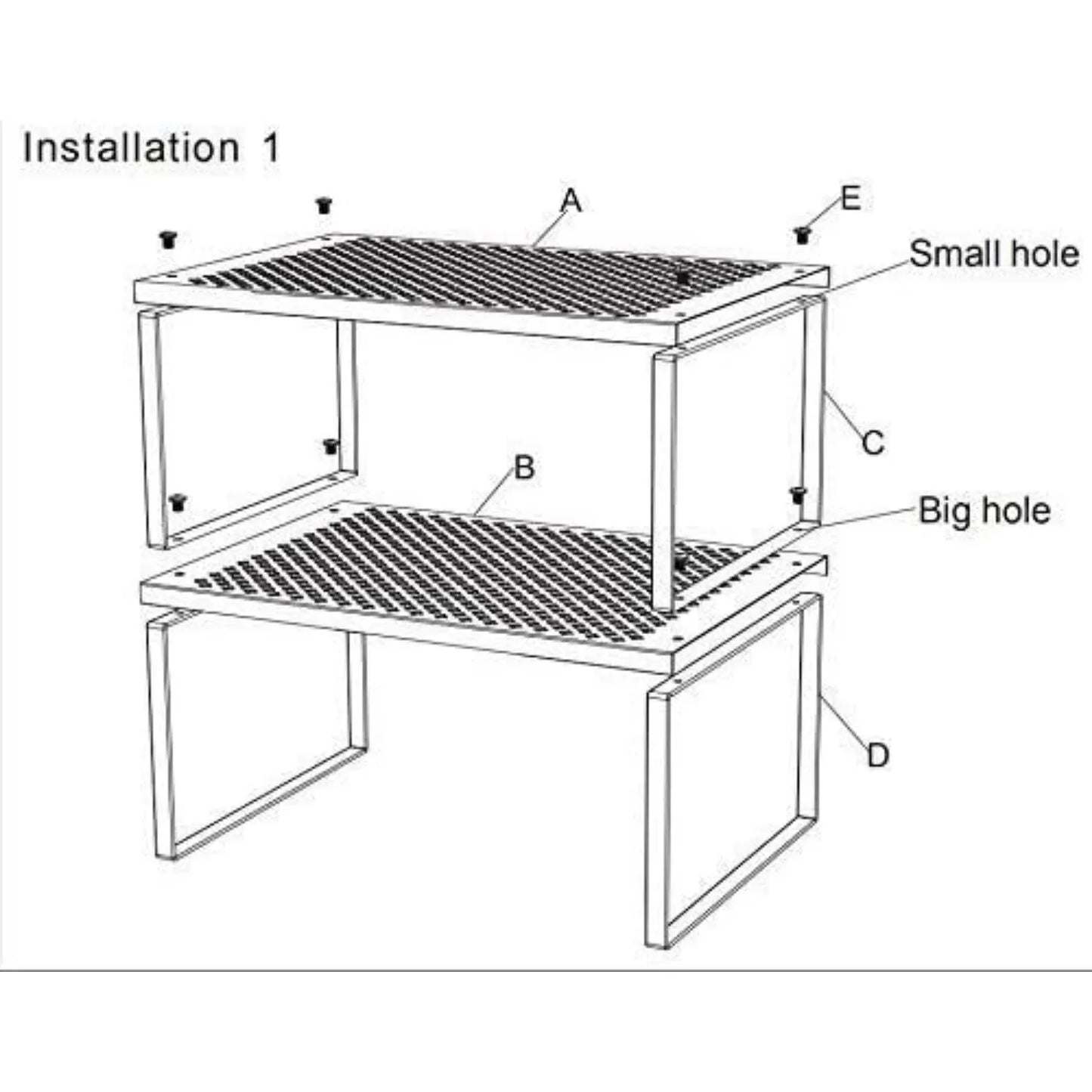 Kitchen Shelf Organizer for Counter Cupboard Pantry